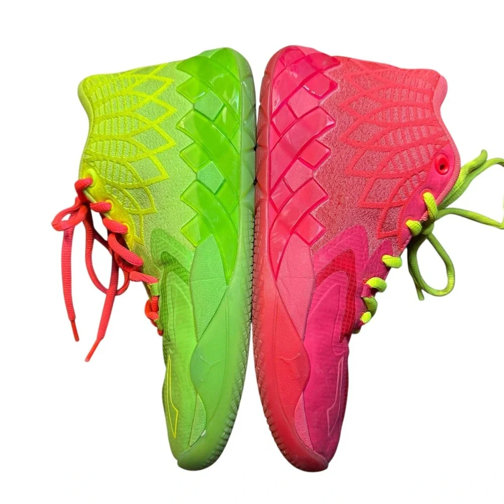 PUMA MB.01‎ Rick and Morty Shoes Mens Size 9 LaMelo Basketball Neon 376682-01